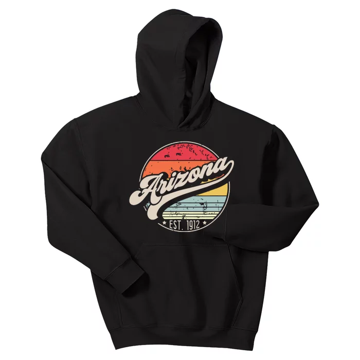 Retro Arizona Home State Az Cool 70s Style Sunset Kids Hoodie