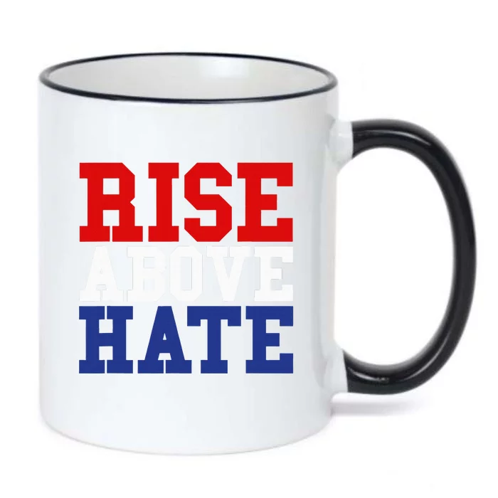 Rise Above Hate Red White And Blue America Black Color Changing Mug