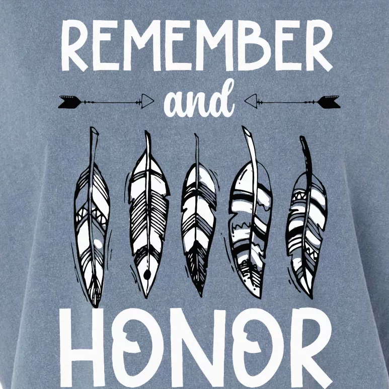 Remember And Honor Orange Day Canada Indigenous Children Garment-Dyed Women's Muscle Tee