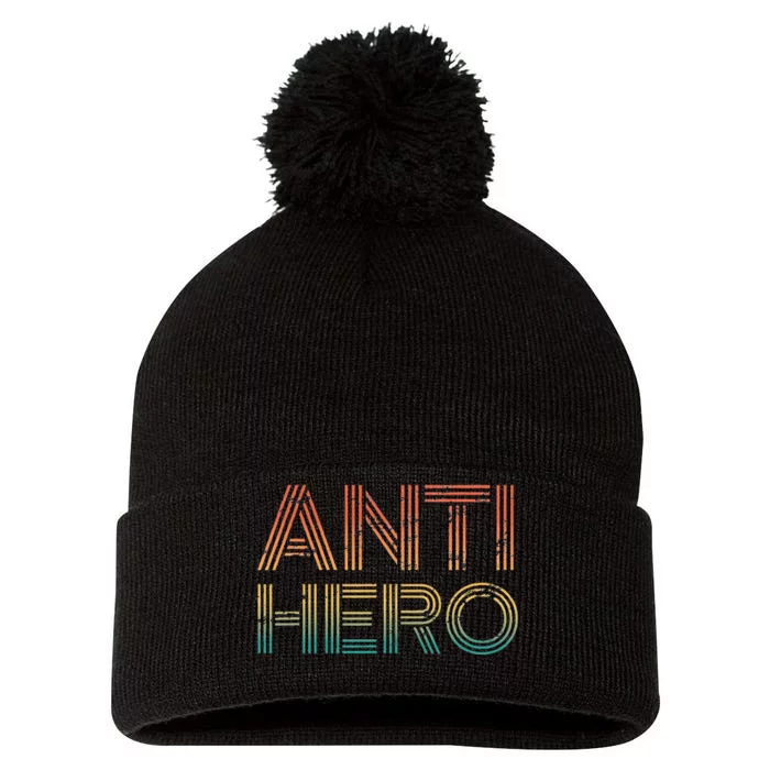 Retro Anti Hero Vintage Tv Movie Lover Pom Pom 12in Knit Beanie