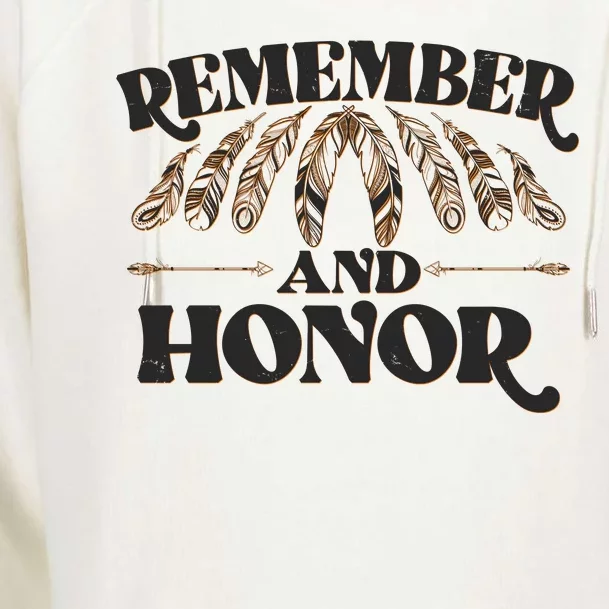 Remember And Honor Every Child Matters Womens Funnel Neck Pullover Hood