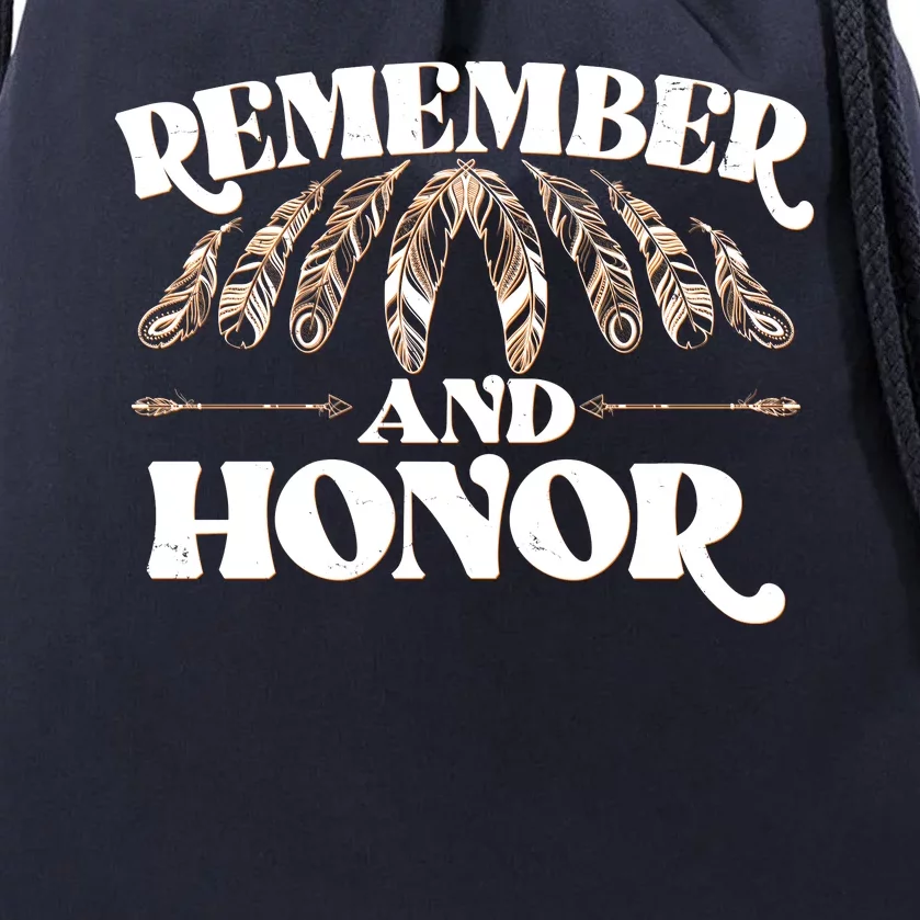 Remember And Honor Every Child Matters Drawstring Bag