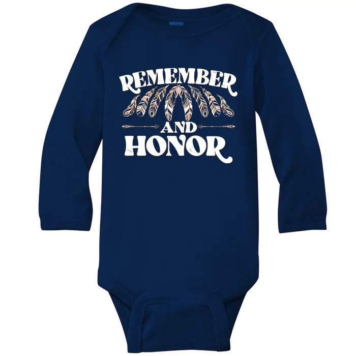 Remember And Honor Every Child Matters Baby Long Sleeve Bodysuit