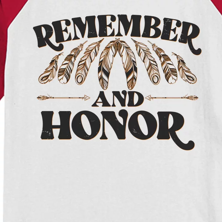 Remember And Honor Every Child Matters Kids Colorblock Raglan Jersey