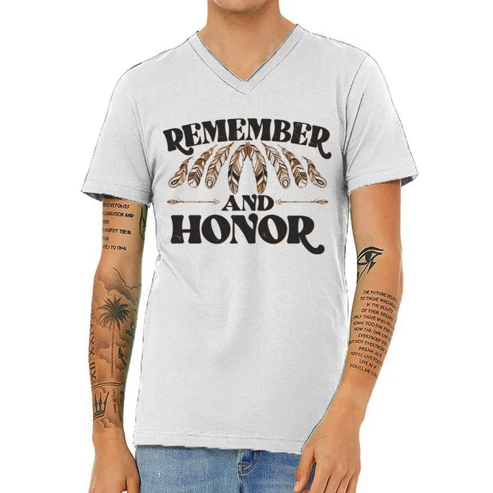 Remember And Honor Every Child Matters V-Neck T-Shirt