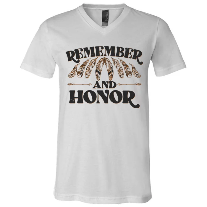 Remember And Honor Every Child Matters V-Neck T-Shirt