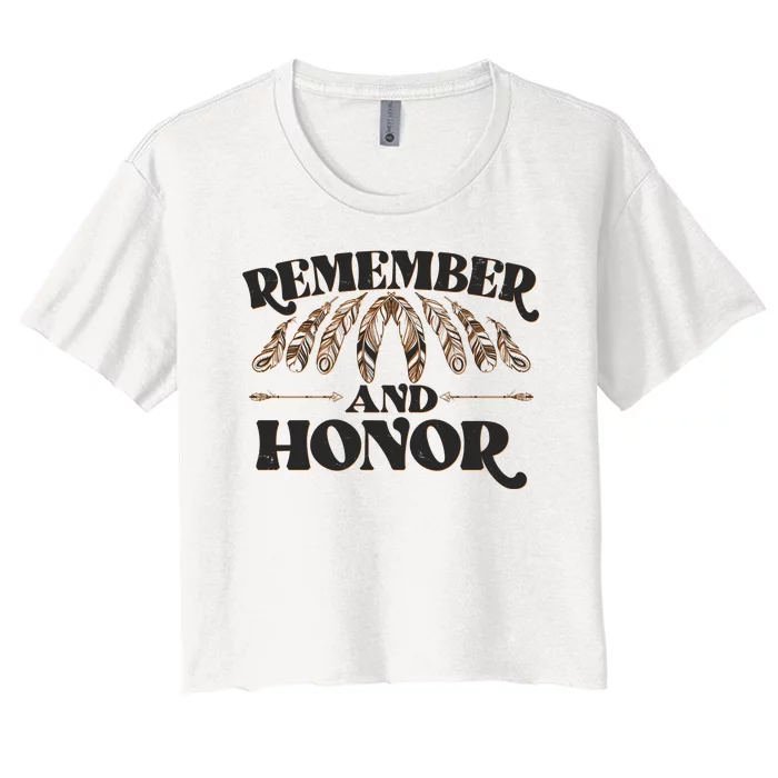 Remember And Honor Every Child Matters Women's Crop Top Tee