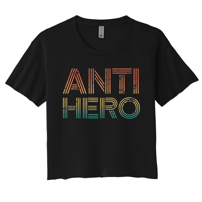 Retro Anti Hero Vintage Tv Movie Lover Women's Crop Top Tee