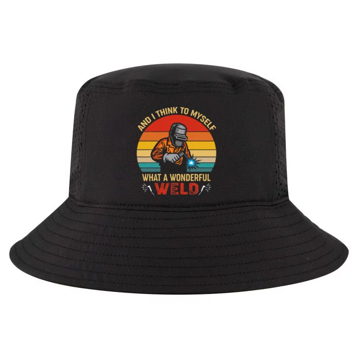 Retro And I Think To Myself What A Wonderful Weld Welding Cool Comfort Performance Bucket Hat