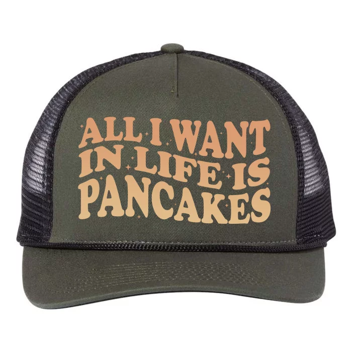 Retro All I Want In Life Is Pancakes Retro Rope Trucker Hat Cap