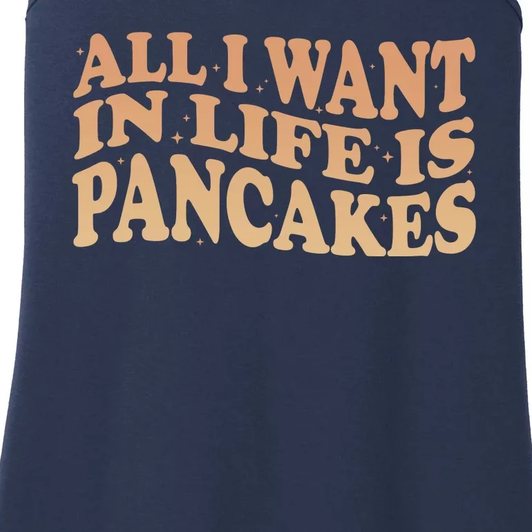 Retro All I Want In Life Is Pancakes Ladies Essential Tank