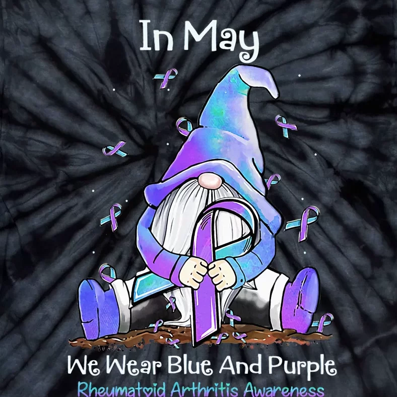 Rheumatoid Arthritis In May We Wear Blue And Purple Tie-Dye T-Shirt