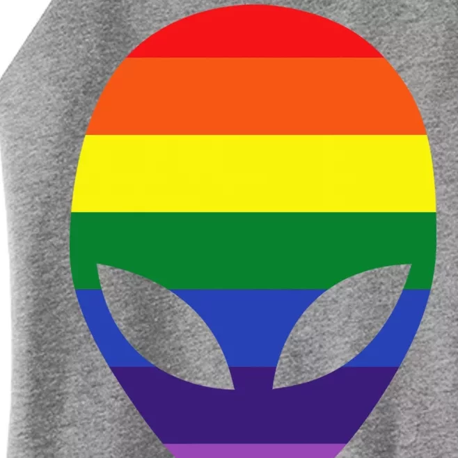 Rainbow Alien Women’s Perfect Tri Rocker Tank