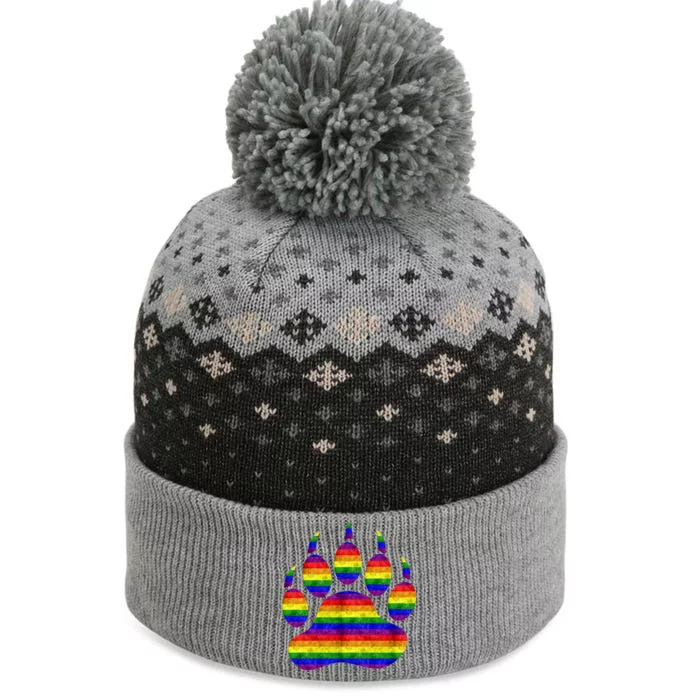 Rainbow Bear Paw The Baniff Cuffed Pom Beanie