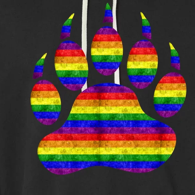 Rainbow Bear Paw Garment-Dyed Fleece Hoodie