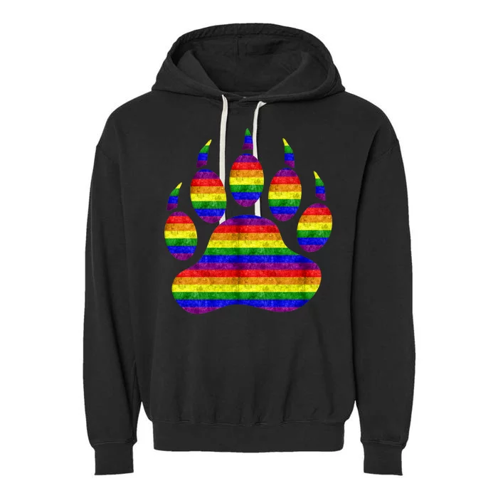 Rainbow Bear Paw Garment-Dyed Fleece Hoodie