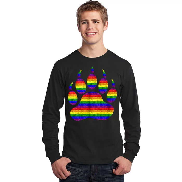 Rainbow Bear Paw Long Sleeve Shirt