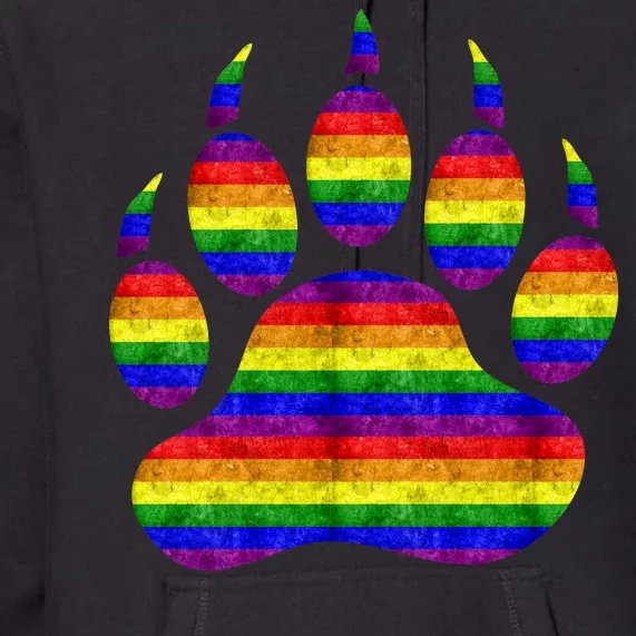 Rainbow Bear Paw Premium Hoodie