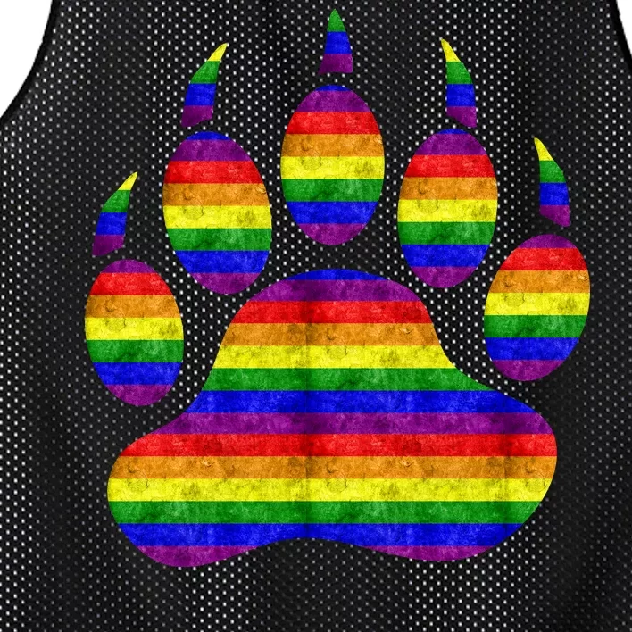 Rainbow Bear Paw Mesh Reversible Basketball Jersey Tank