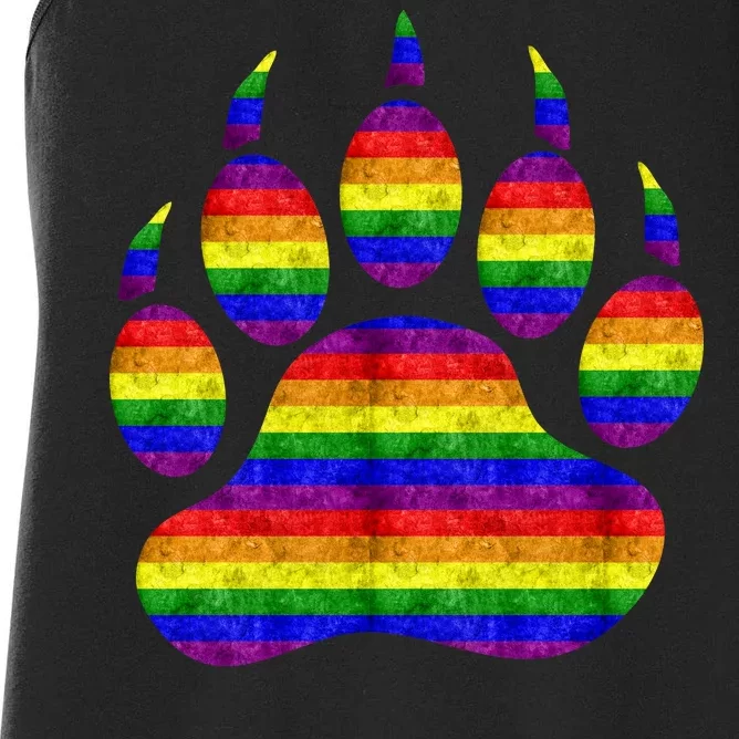 Rainbow Bear Paw Women's Racerback Tank