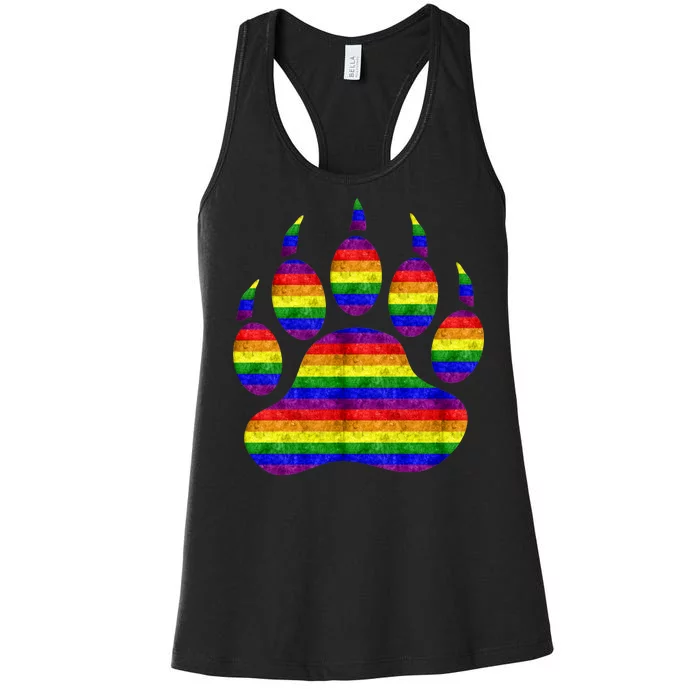 Rainbow Bear Paw Women's Racerback Tank