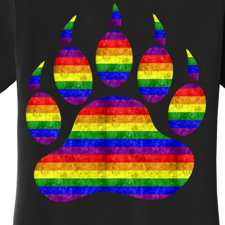 Rainbow Bear Paw Women's T-Shirt