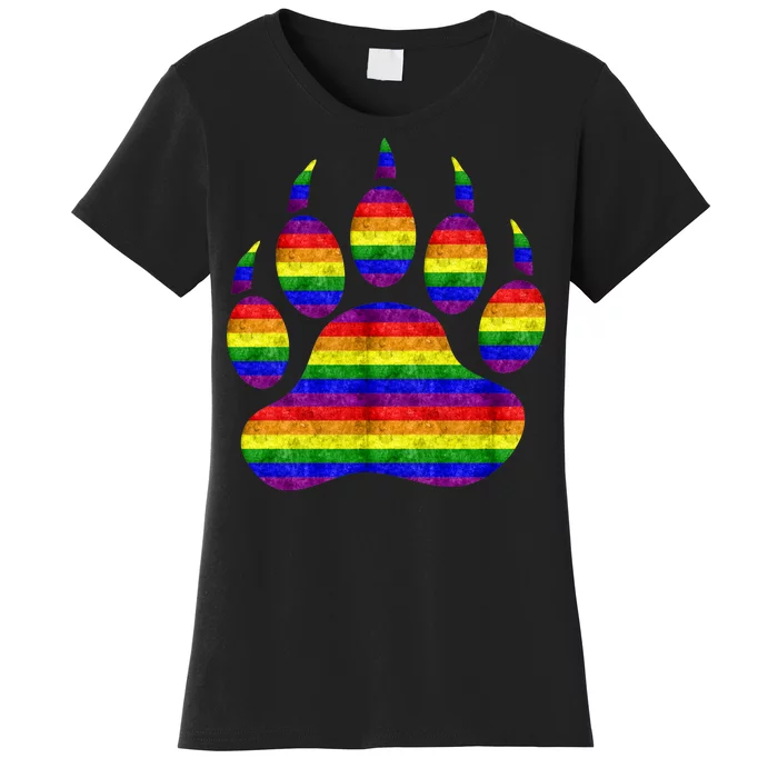 Rainbow Bear Paw Women's T-Shirt