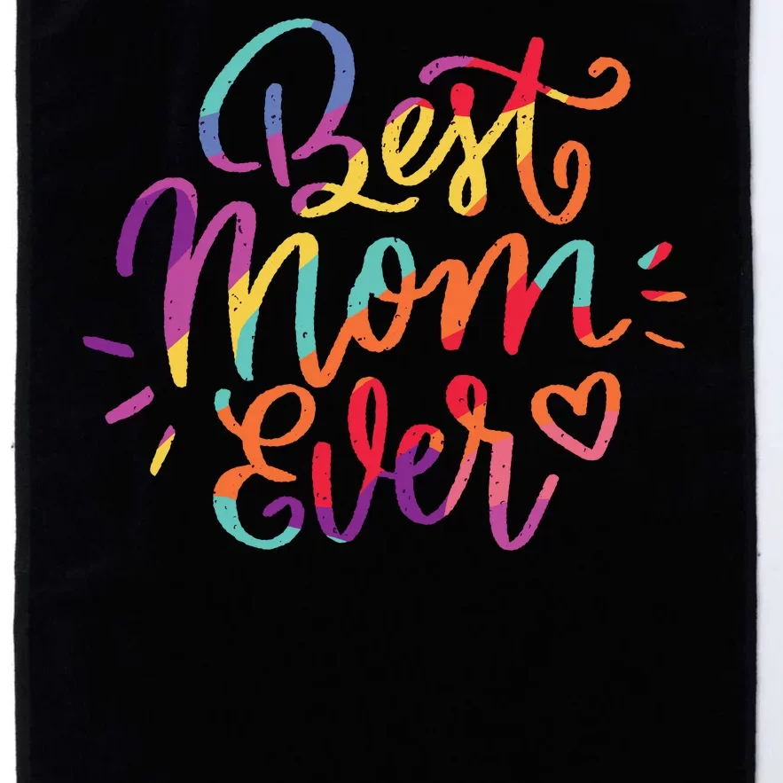 Rainbow Best Mom Ever Platinum Collection Golf Towel