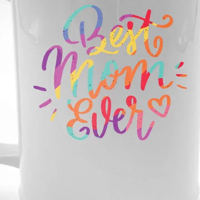 Rainbow Best Mom Ever Front & Back Beer Stein