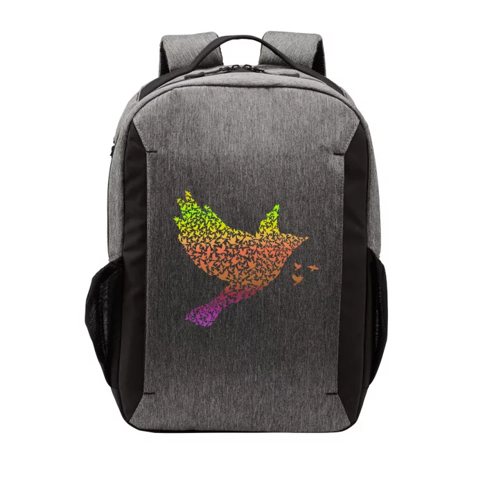 Rainbow Bird Abstract Flock Vector Backpack