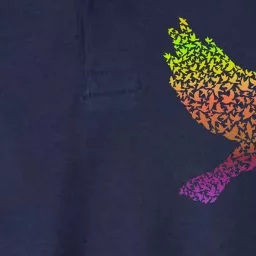 Rainbow Bird Abstract Flock Softstyle Adult Sport Polo