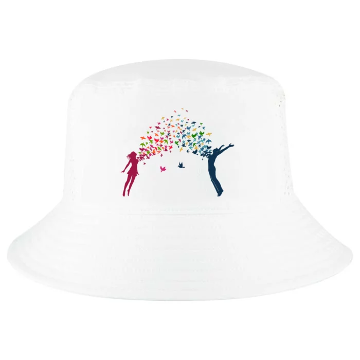 Rainbow Bird Flock Boy And Girl Cool Comfort Performance Bucket Hat