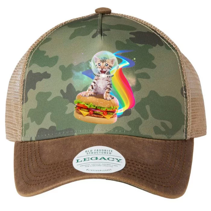 Rainbow Burger Space Cat Legacy Tie Dye Trucker Hat