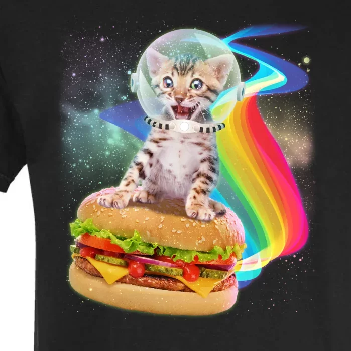 Rainbow Burger Space Cat Garment-Dyed Heavyweight T-Shirt