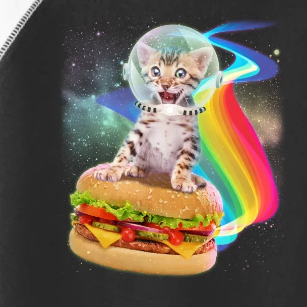 Rainbow Burger Space Cat Toddler Fine Jersey T-Shirt