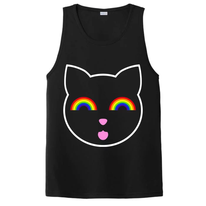 Rainbow Cat LGBT Ally Performance Tank