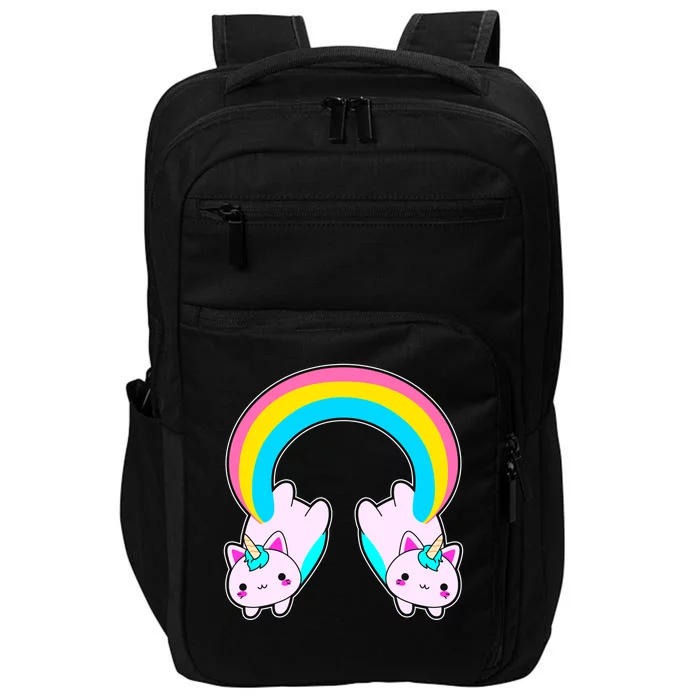 Rainbow Cat Twin Caticorns Impact Tech Backpack