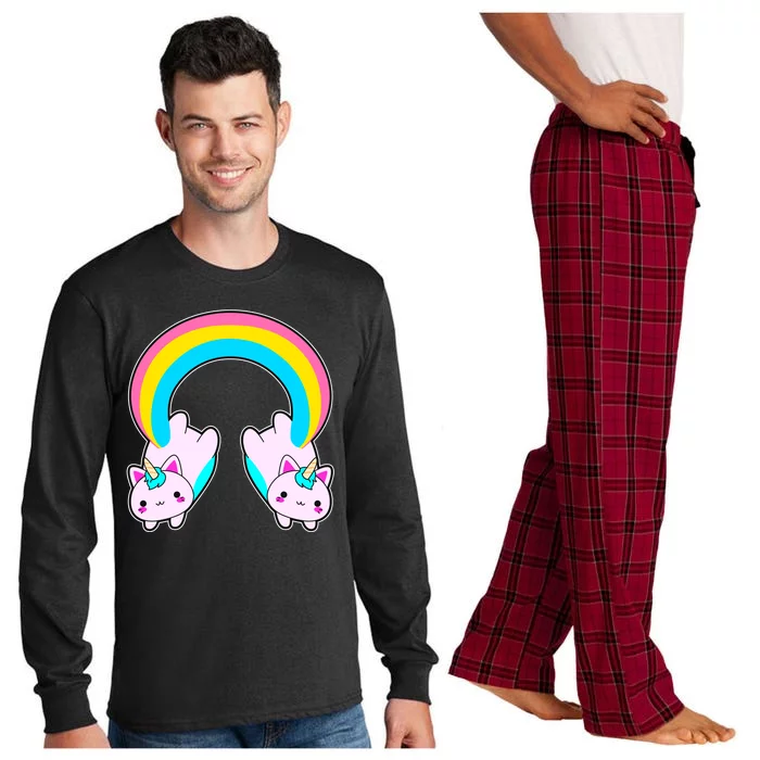 Rainbow Cat Twin Caticorns Long Sleeve Pajama Set