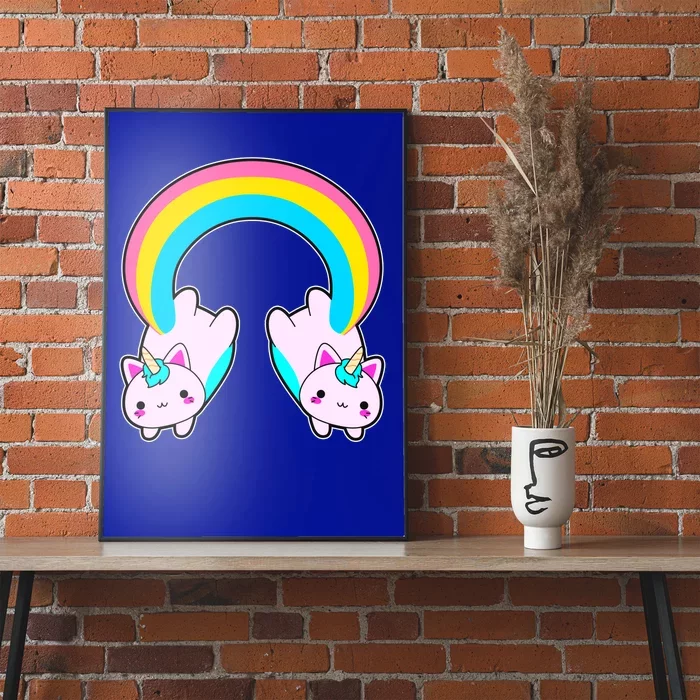 Rainbow Cat Twin Caticorns Poster