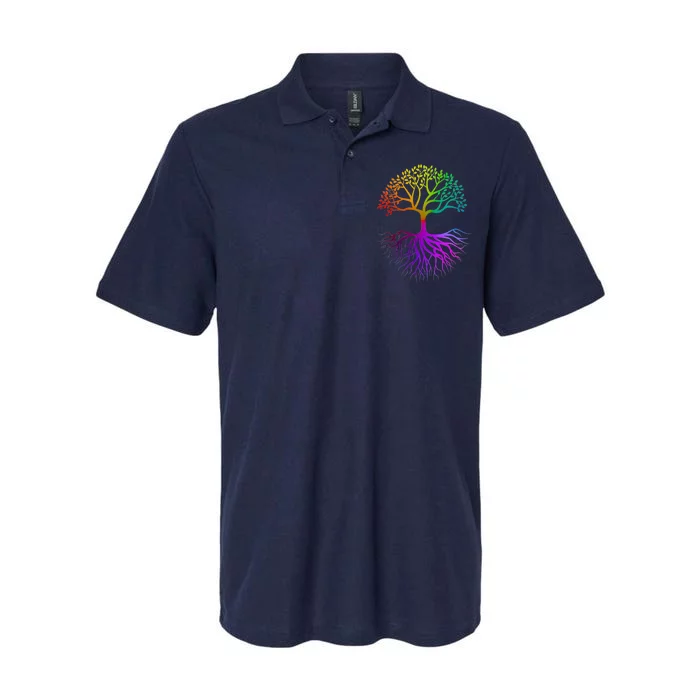 Rainbow Colorful - Tree Of life Softstyle Adult Sport Polo