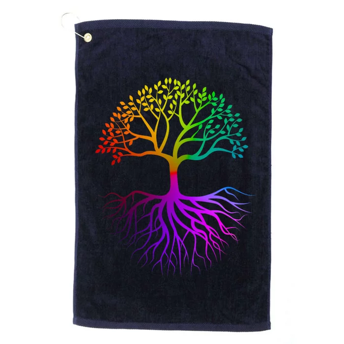 Rainbow Colorful - Tree Of life Platinum Collection Golf Towel