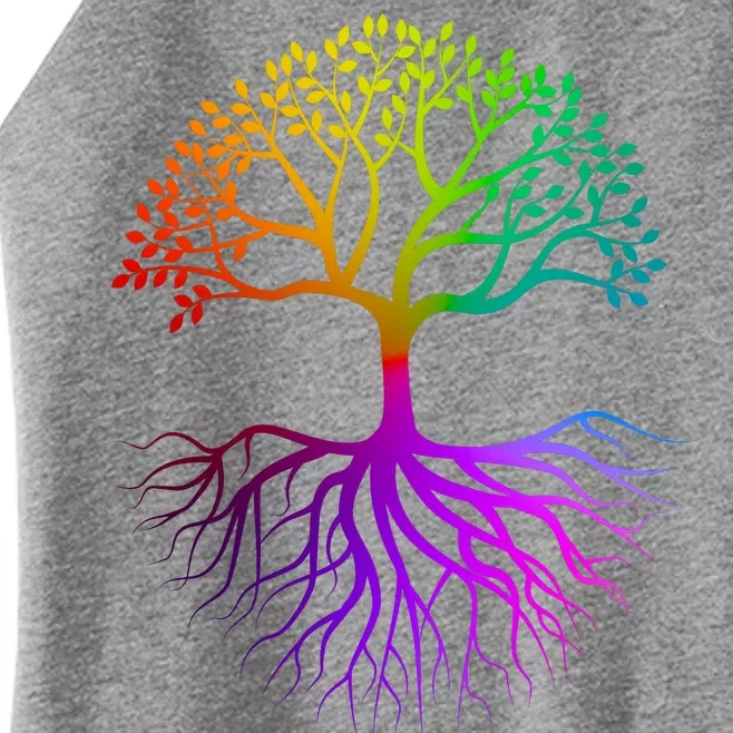 Rainbow Colorful - Tree Of life Women’s Perfect Tri Rocker Tank