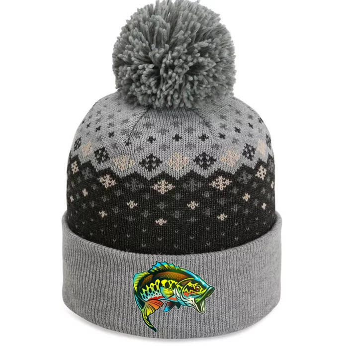 Rainbow Colorful Bass The Baniff Cuffed Pom Beanie