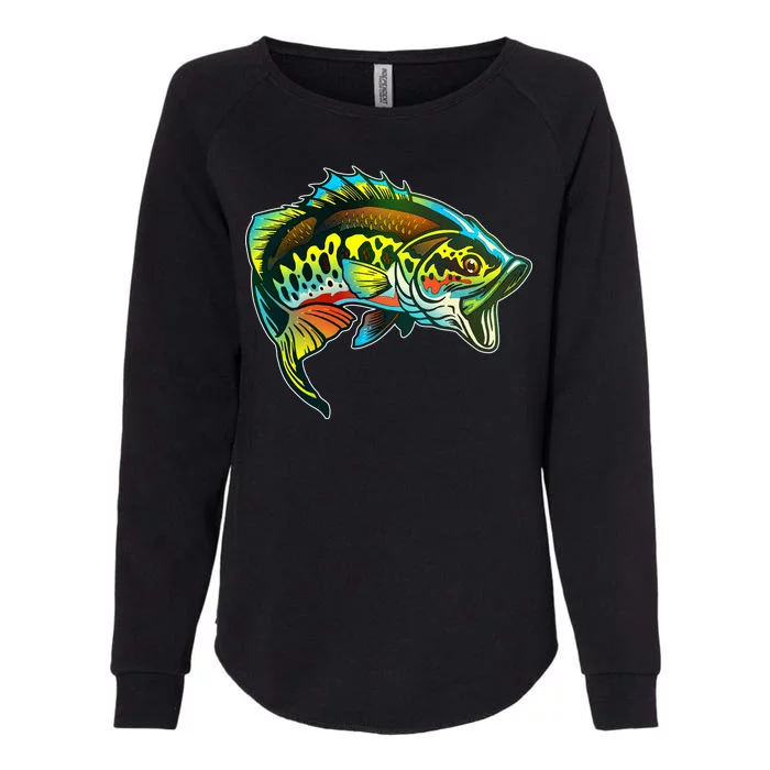 Rainbow Colorful Bass Womens California Wash Sweatshirt