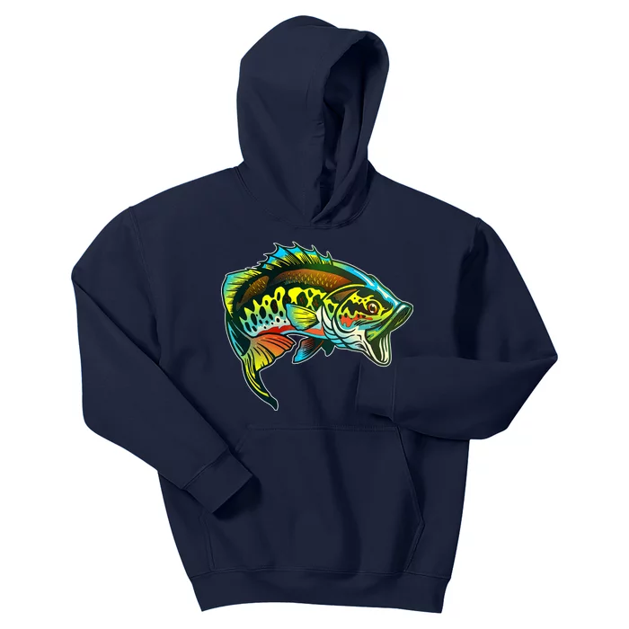 Rainbow Colorful Bass Kids Hoodie