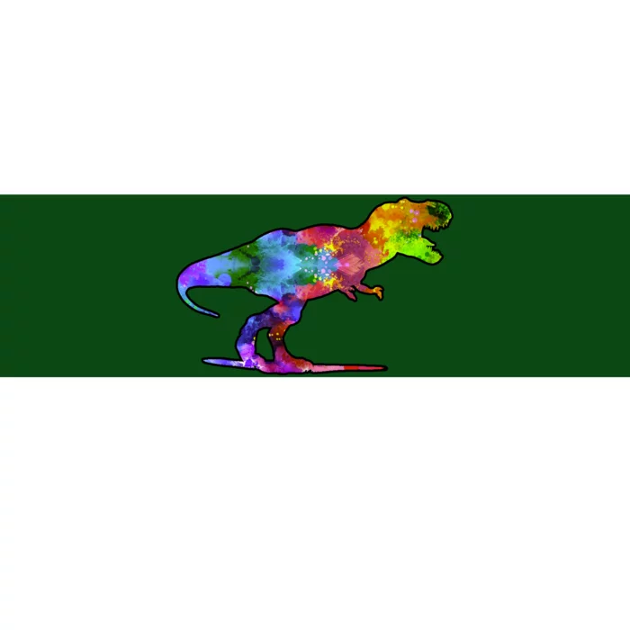 Rainbow Colorful Trex Dinosaur Bumper Sticker