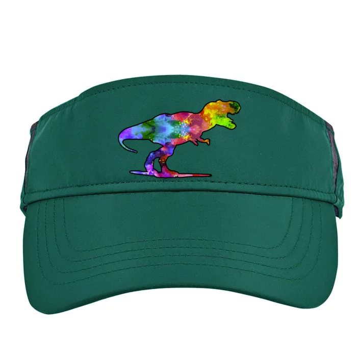 Rainbow Colorful Trex Dinosaur Adult Drive Performance Visor