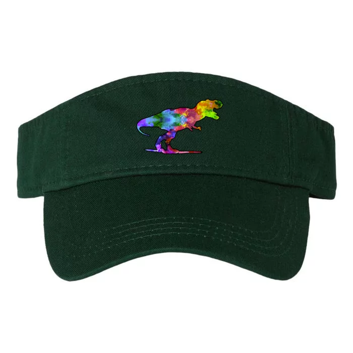 Rainbow Colorful Trex Dinosaur Valucap Bio-Washed Visor