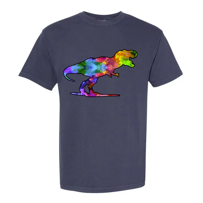 Rainbow Colorful Trex Dinosaur Garment-Dyed Heavyweight T-Shirt