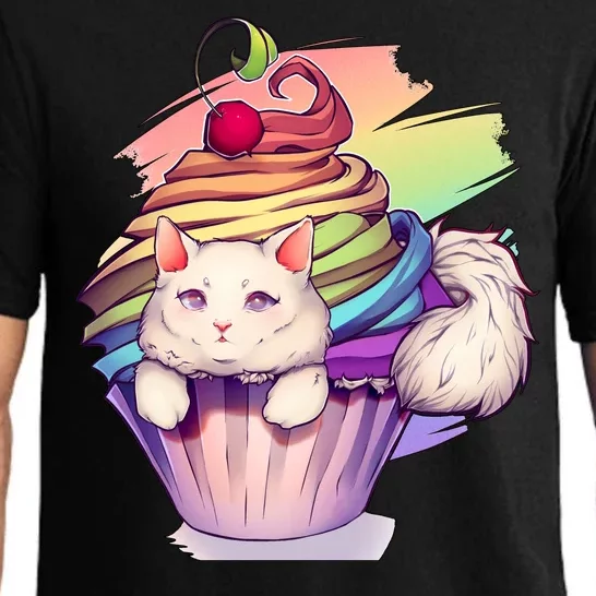 Rainbow Cupcake Kitten Cute Cat Pajama Set